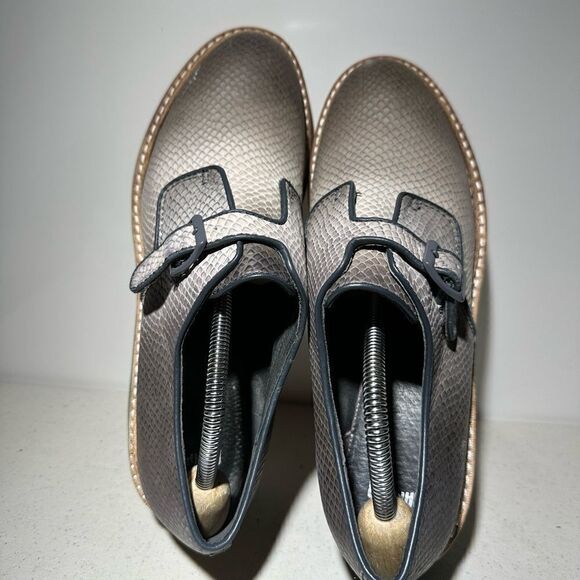 CAMPER K200031-001 MAGNA Dam Keilabsatz Schuhe Leder Schlangen Beige 41-11 - Picture 9 of 9